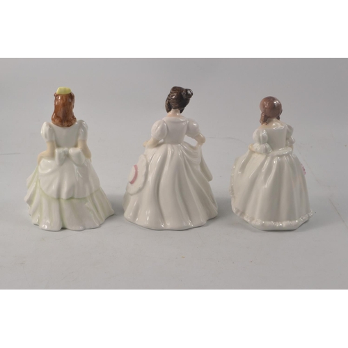 1104 - Three Royal Doulton figures to include 'Amanda' HN3615 (collectors club) approx 13cm tall, 'Lynsey' ... 