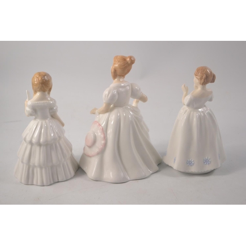 1134 - Three Royal Doulton figures to include 'Amanda' HN2996 approx 14cm tall, 'Julie' HN2995 approx 12cm ... 