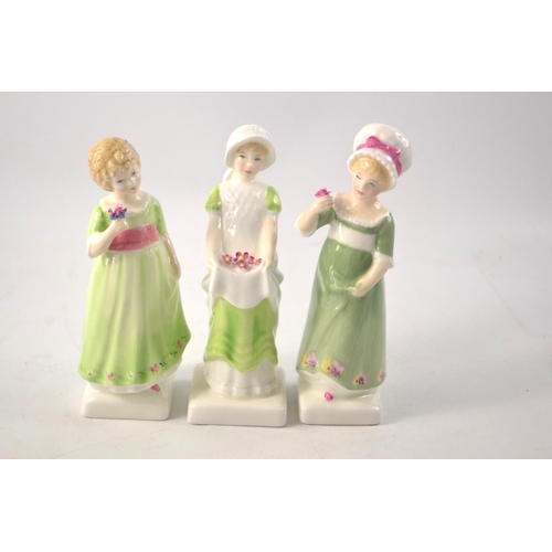 1135 - Three Kate Greenaway collection figures to include 'Tess' HN2865 approx 15cm tall, 'Ruth' HN2799 app... 