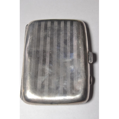 157 - Silver cigarette case with Birmingham 1912 hallmarks