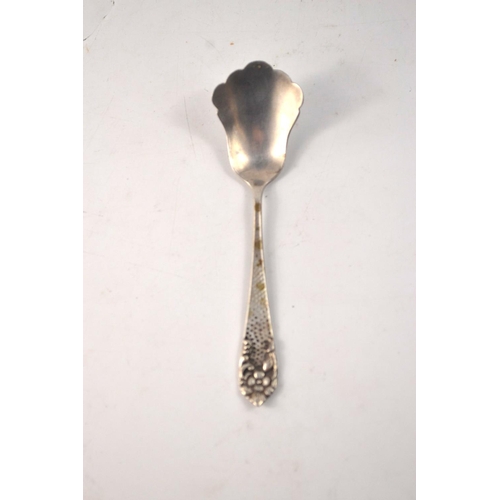 164A - Selection of silverware to include Deakin & Francis 1921 Birmingham silver tea strainer, Indian silv... 