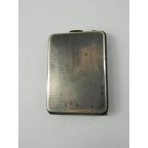 167 - Birmingham 1929 engine turned calling card case. Weighs 33g and measures 6cm long, 4.5cm wide.
Sligh... 