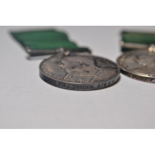 172 - Two long service medals to include Victoria Volunteer Force named for Seargant A. Watt (Volunteer Ro... 