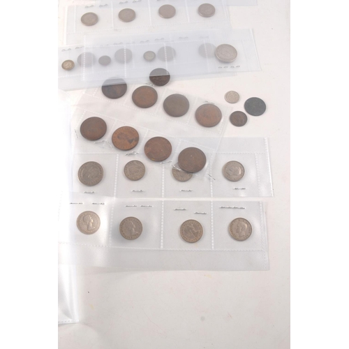 176 - Selection of British coins to include Victorian pennies, half pennies, three pences, 2 shillings and... 