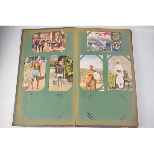 211 - Circa 1920's postcard album with mainly Indian scenes. Approx 33 pages of postcards