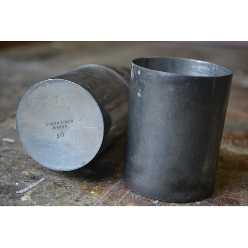 265 - James Dixon No 50 vintage flask with screwtop cup to base [very unusual possibly ex-military]