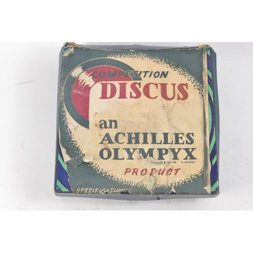 293 - Vintage competition discus in box by ACHILLES OLYMPYX