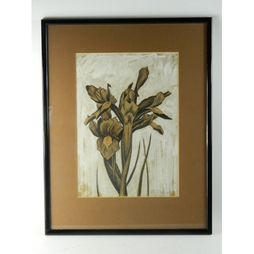 316 - CLIFFORD HALL 'IRIS' 1904-1973 pastel 'A Flower show exhibition 1987' No 17 verso 37cm by 26cm. Sign... 