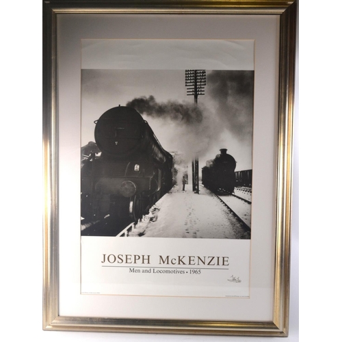 320 - JOESPH McKENSIE 'Father of Scottish photography' 'Men and Locomotives' 1965 signed. 80 by 50cm moder... 