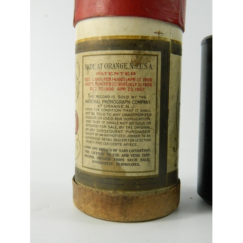 57 - Edison cylinder record by HARRY LAUDER in an original tube. 'Tobermory' 19175. The lid is partly sep... 