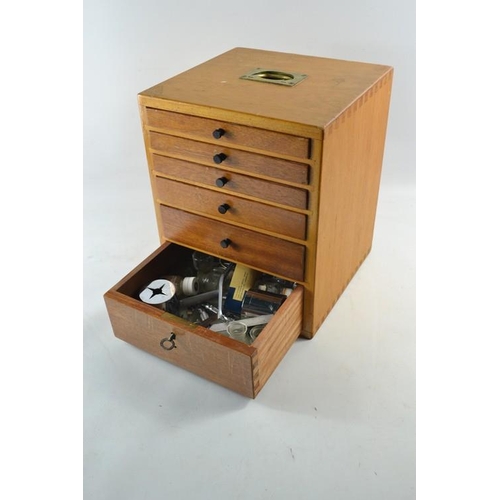 59 - Vintage dentist cabinet and contents