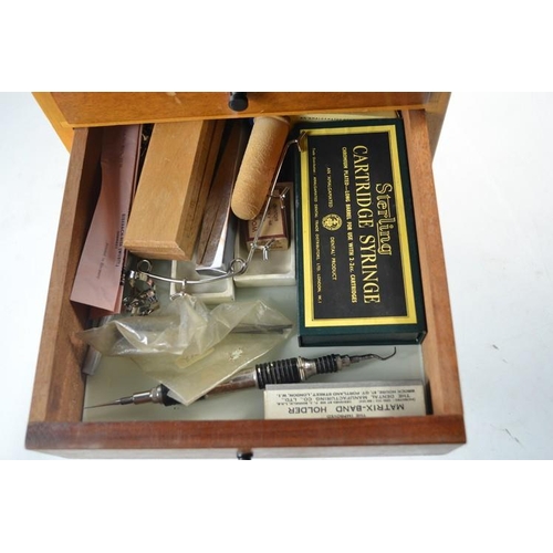 59 - Vintage dentist cabinet and contents