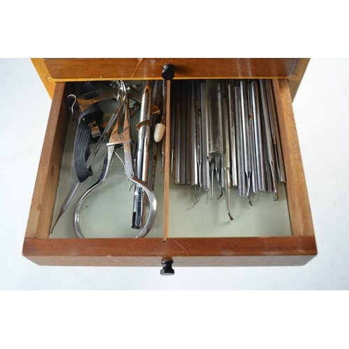 59 - Vintage dentist cabinet and contents