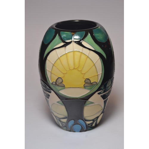 63 - MOORCROFT pottery bulbous vase having Sun Rise pattern by Vicky Lovatt