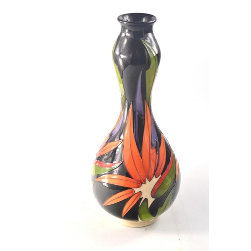 70A - Moorcroft large vase in Paradise Found design shape No 70/11 approx 28cm high