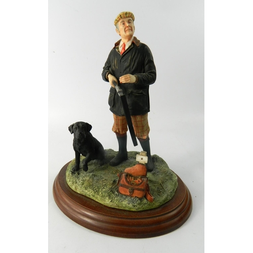 89 - Border Fine Arts model 'A right and a left black' signed 'Ayres' on wooden base