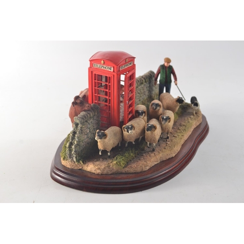 91 - Border Fine Arts model 'Right of Way' by James Herriot, on wooden base