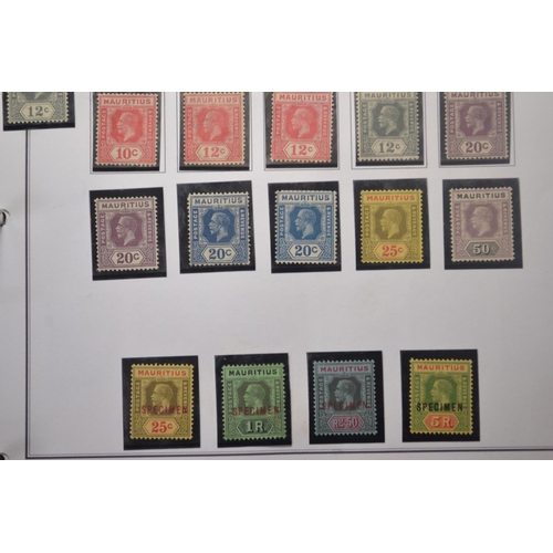 171D - RARE MAURITIUS COLLECTION OF STAMPS 10 PAGES OF TO INCLUDE COAT OF ARMS 1902, 1904-07, WATERMARK MUL... 