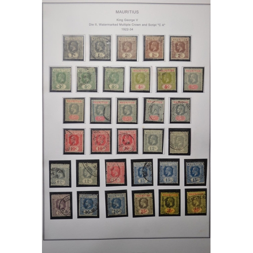 171D - RARE MAURITIUS COLLECTION OF STAMPS 10 PAGES OF TO INCLUDE COAT OF ARMS 1902, 1904-07, WATERMARK MUL... 