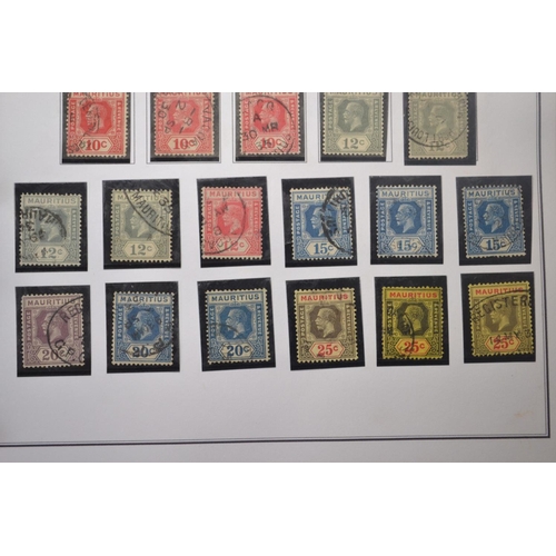 171D - RARE MAURITIUS COLLECTION OF STAMPS 10 PAGES OF TO INCLUDE COAT OF ARMS 1902, 1904-07, WATERMARK MUL... 