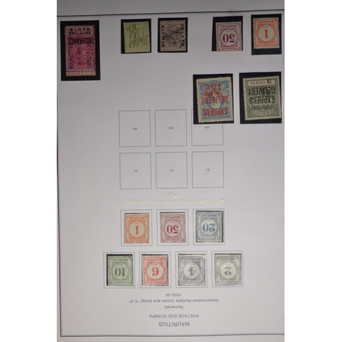 171D - RARE MAURITIUS COLLECTION OF STAMPS 10 PAGES OF TO INCLUDE COAT OF ARMS 1902, 1904-07, WATERMARK MUL... 