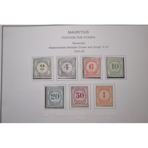 171D - RARE MAURITIUS COLLECTION OF STAMPS 10 PAGES OF TO INCLUDE COAT OF ARMS 1902, 1904-07, WATERMARK MUL... 