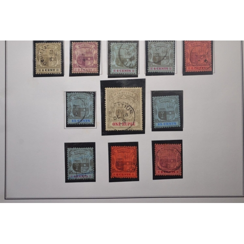 171D - RARE MAURITIUS COLLECTION OF STAMPS 10 PAGES OF TO INCLUDE COAT OF ARMS 1902, 1904-07, WATERMARK MUL... 