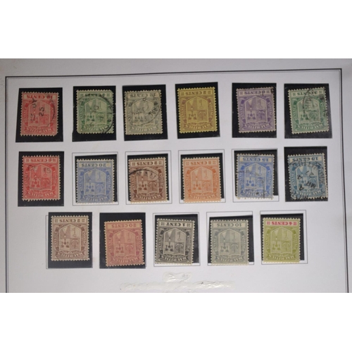 171D - RARE MAURITIUS COLLECTION OF STAMPS 10 PAGES OF TO INCLUDE COAT OF ARMS 1902, 1904-07, WATERMARK MUL... 