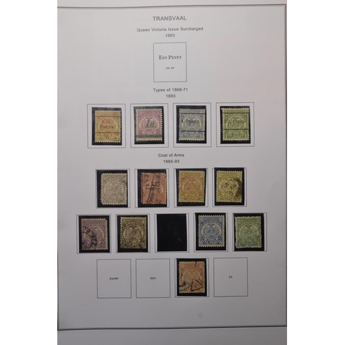 171G - COLLECTION OF TRANSVAAL stamps 4 pages of to include coat of arms fine impressions, thin paper imper... 