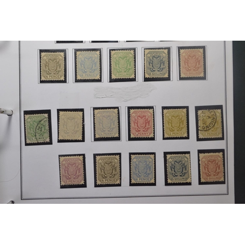 171G - COLLECTION OF TRANSVAAL stamps 4 pages of to include coat of arms fine impressions, thin paper imper... 