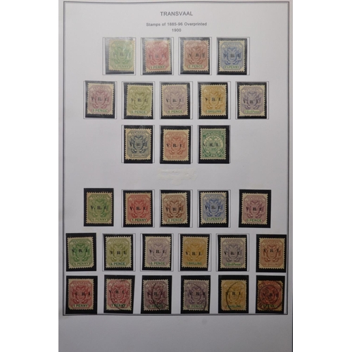 171G - COLLECTION OF TRANSVAAL stamps 4 pages of to include coat of arms fine impressions, thin paper imper... 