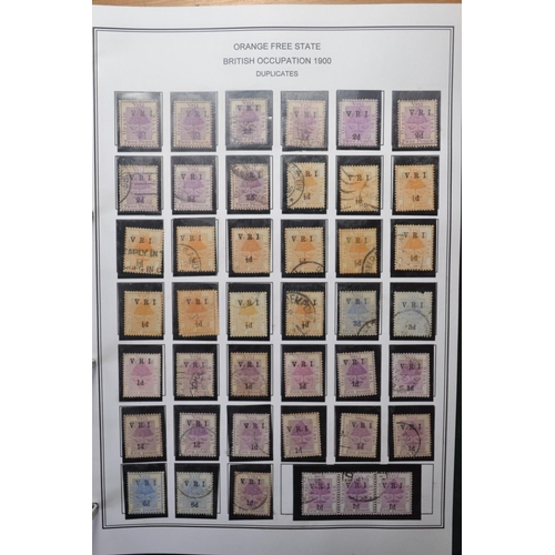 171H - COLLECTION OF STAMPS 8 PAGES TO INCLUDE ORANGE RIVER COLONY Orange tree 1868-1900, duplictes 1868-18... 