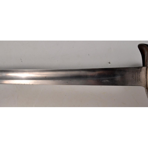 116 - Weyersberg Kirschbaum Co SOLINGEN c1870's military sword with original sheath, blade length L 86cm a... 