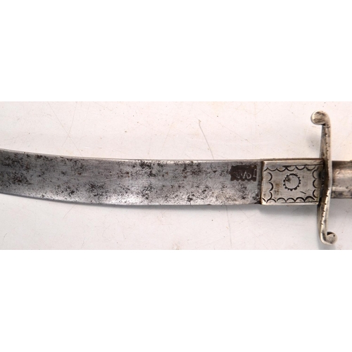 119 - A Turkish/Indian? c19th style dagger blade length 27cm, total length including handle 38cm