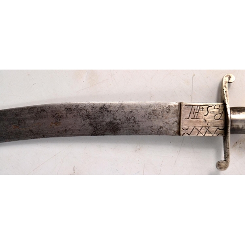 119 - A Turkish/Indian? c19th style dagger blade length 27cm, total length including handle 38cm