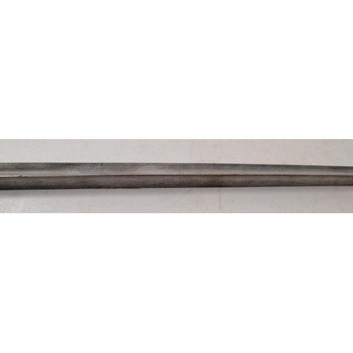 122 - Fixed socket bayonette, 63cm length approx, blade length 54cm approx