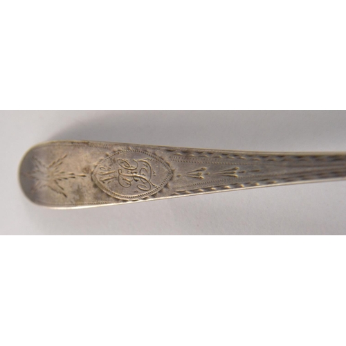 140 - EXTREEMLY OLD IRISH silver spoon. Dublin 1797 by maker JS