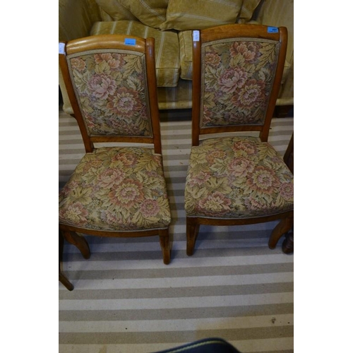 404 - Pair of French walnut bedroom chairs circa 1900's