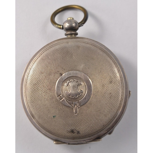 77 - An H SAMUEL silver pocket watch LONDON Hallmark 925,  gross weight 87g, watch face clean, in good co... 