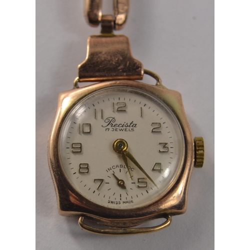 80 - Vintage 9ct FABULOUS ROLEX cased ladies wrist watch casing, with a non Rolex replacement mechanism  ... 