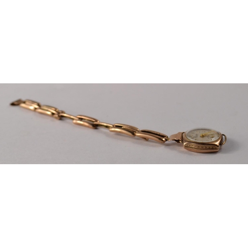 80 - Vintage 9ct FABULOUS ROLEX cased ladies wrist watch casing, with a non Rolex replacement mechanism  ... 