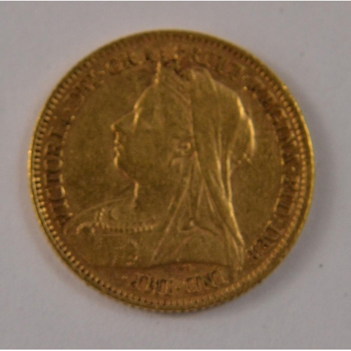 92 - FULL GOLD SOVEREIGN QUEEN VICTORIA 1900