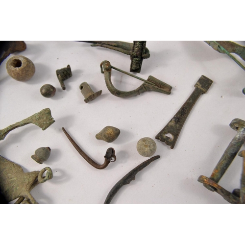 79 - Quantity of Roman origin and other finds to include springs, pins, musket balls? etc from an adventu... 