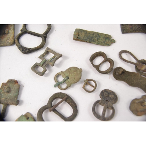 80 - Quantity of Roman and other antique finds to include buckles, belt buckles etc