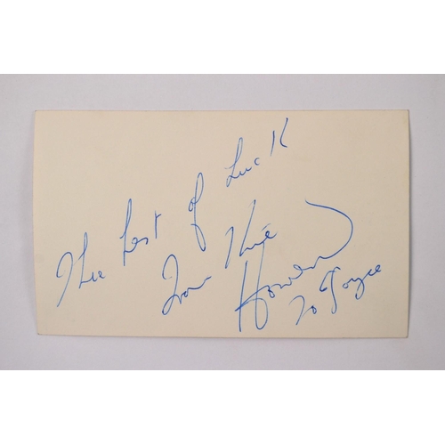 96 - Frankie Howerd autographed postcard. (English comedian and comic actor) Personally Signed Autographe... 