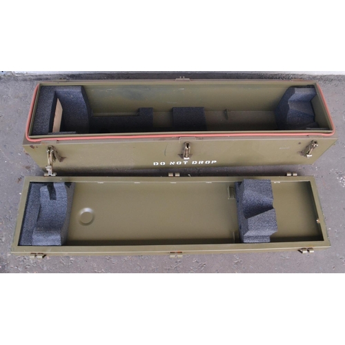 122 - EX ARMY missile carry case- would make a great coffee table or ice box for entertaining!