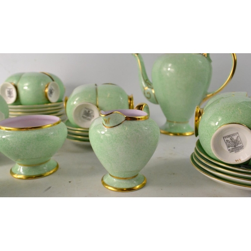 152 - Paragon green ground teaset