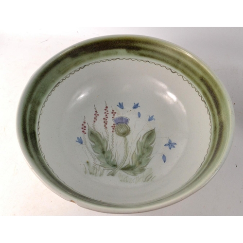 183 - BUCHAN Pottery basin & ewer set and having traditional thistle design(chip on outer rim)