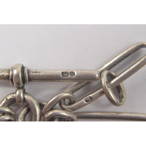 44 - SILVER vintage watch chain