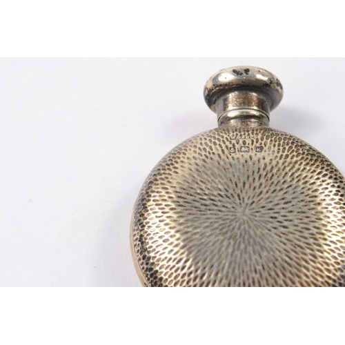 49 - Two Birmingham silver items. 1859 BIRMINGHAM silver very small nip flask with screwtop with initials... 